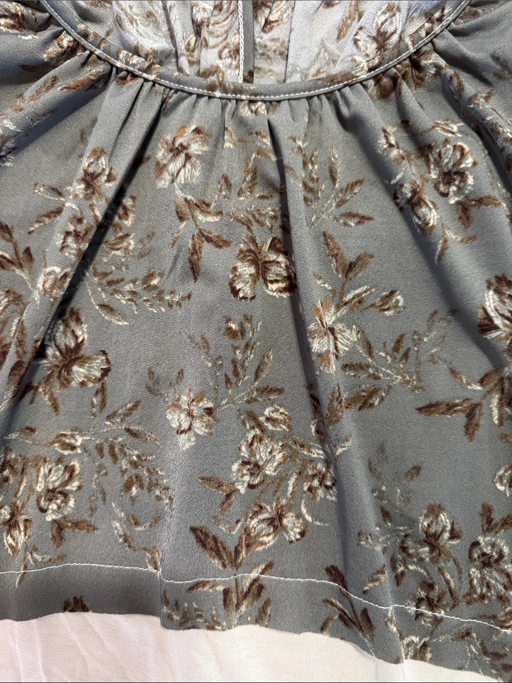 gimmicks by BKE Gray and Cream Mixed-Media Boho Tunic - Picture 4 of 6